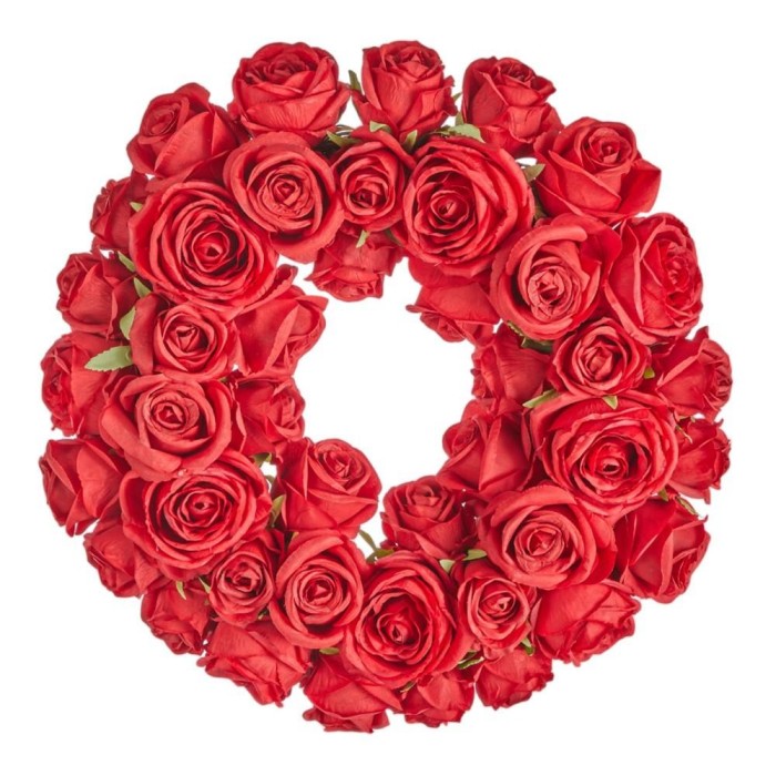 CORONA ROSE ROSSO CM.48